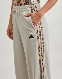 Animal Print 3-Stripes Open Hem Joggers