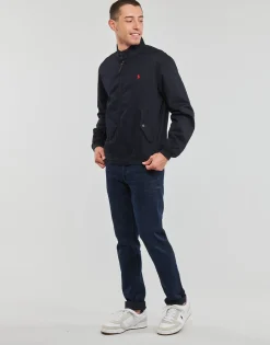 BLOUSON ZIPPE EN SERGE DE COTON AVEC DOUBLURE TARTAN