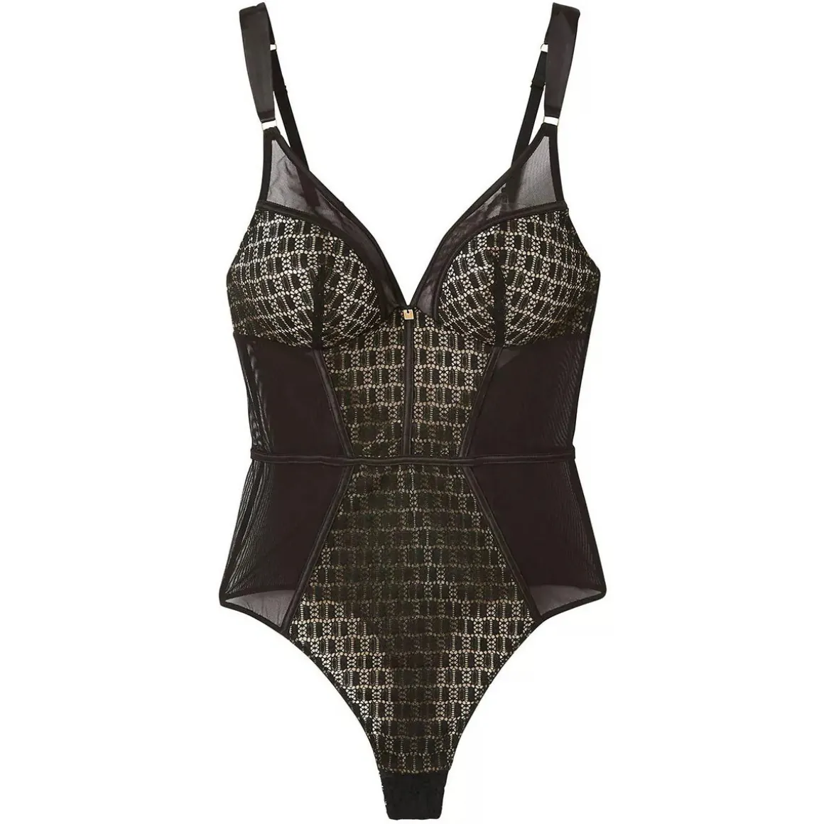 Body tanga noir Merveilleux