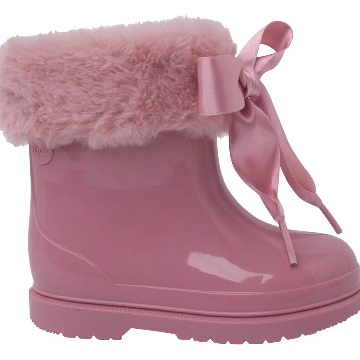 Bottes De Pluie Style Verni Et Nœud En Satin