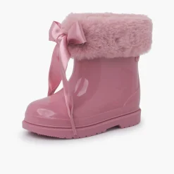 Bottes De Pluie Style Verni Et Nœud En Satin