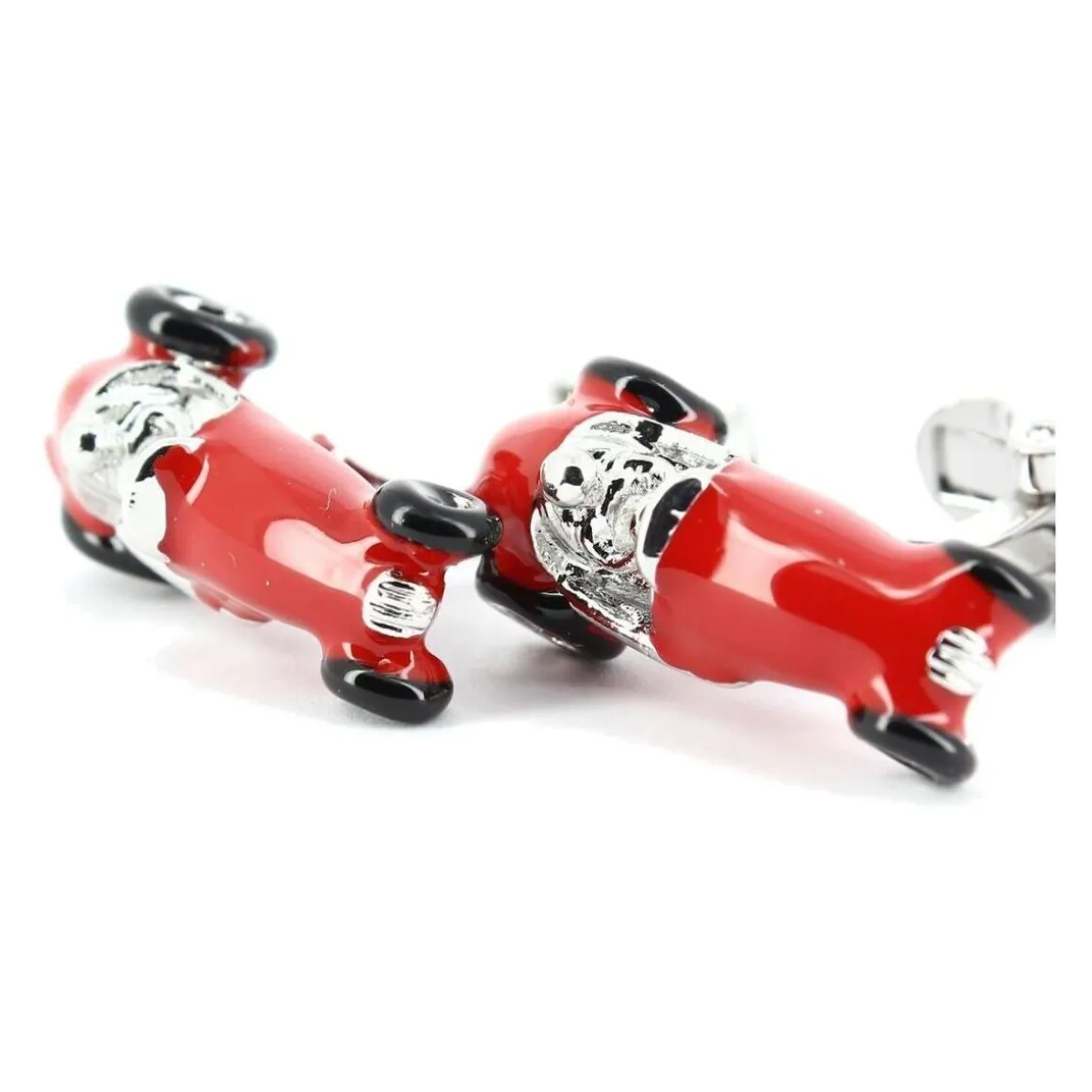 Boutons de manchette bolide rouge Rouge Vermillon