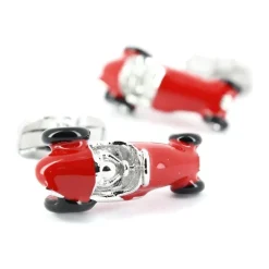 Boutons de manchette bolide rouge Rouge Vermillon