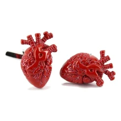 Boutons de manchette Coeur de cardiologue Rouge