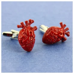 Boutons de manchette Coeur de cardiologue Rouge