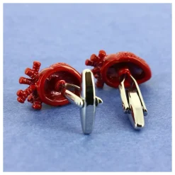 Boutons de manchette Coeur de cardiologue Rouge