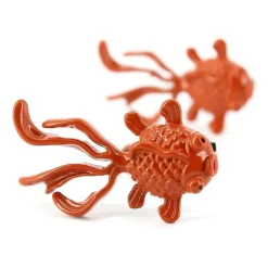 Boutons de manchette poisson rouge Rouge