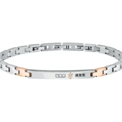 Bracelet en acier et diamant