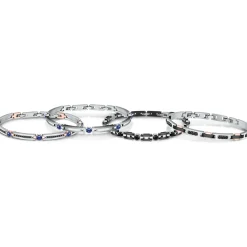 Bracelet en acier et zircon