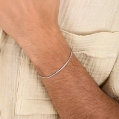 Bracelet en argent 925/1000 et zircon