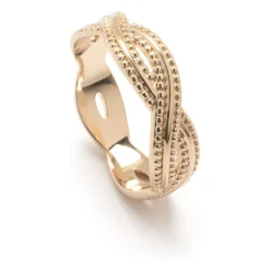 by - Bague torsadée plaqué or