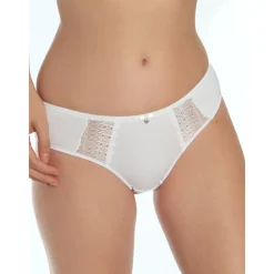 by - Culotte midi détails dentelle