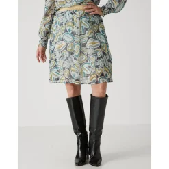 by - Jupe courte élastiquée en voile