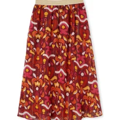 by - Jupe longue élastiquée en voile