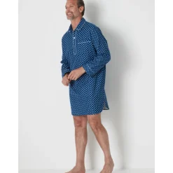 by - Liquette de nuit homme en flanelle