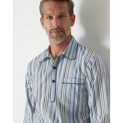 by - Liquette de nuit homme en popeline