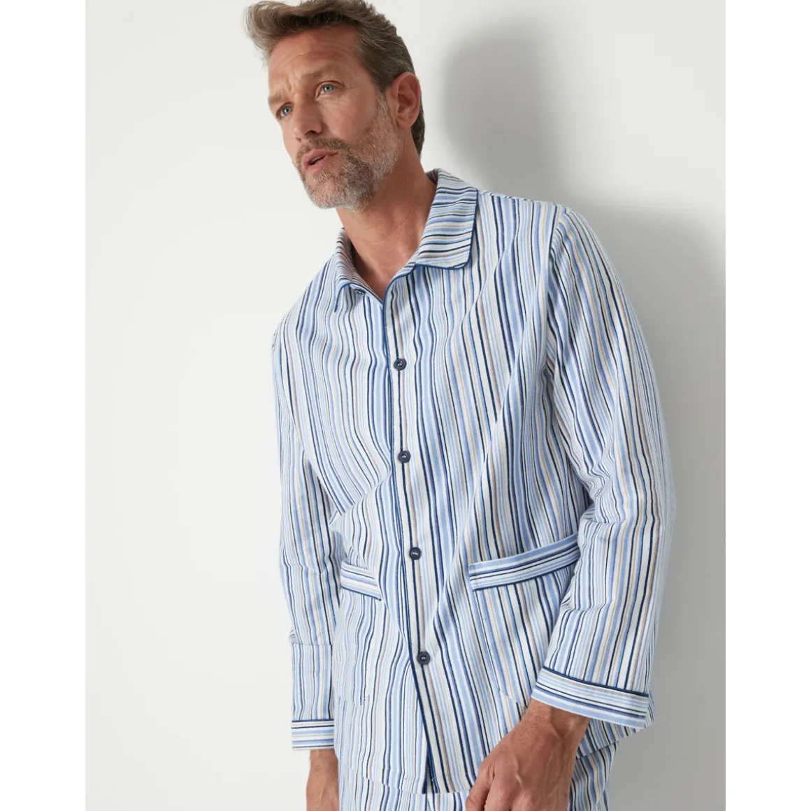 by - Pyjama classique flanelle pur coton