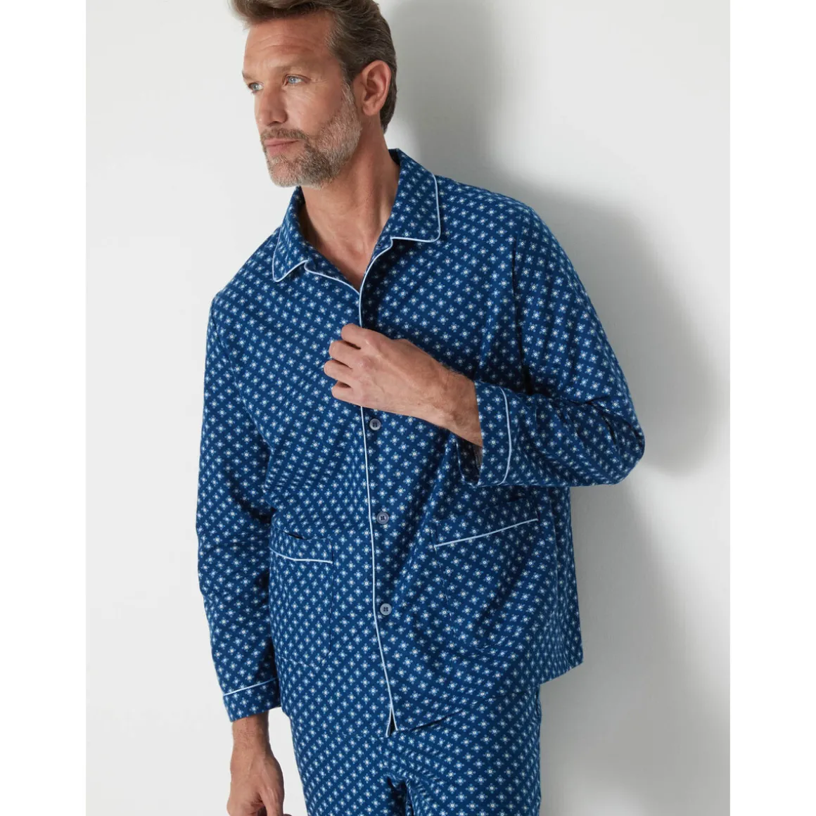 by - Pyjama classique flanelle pur coton