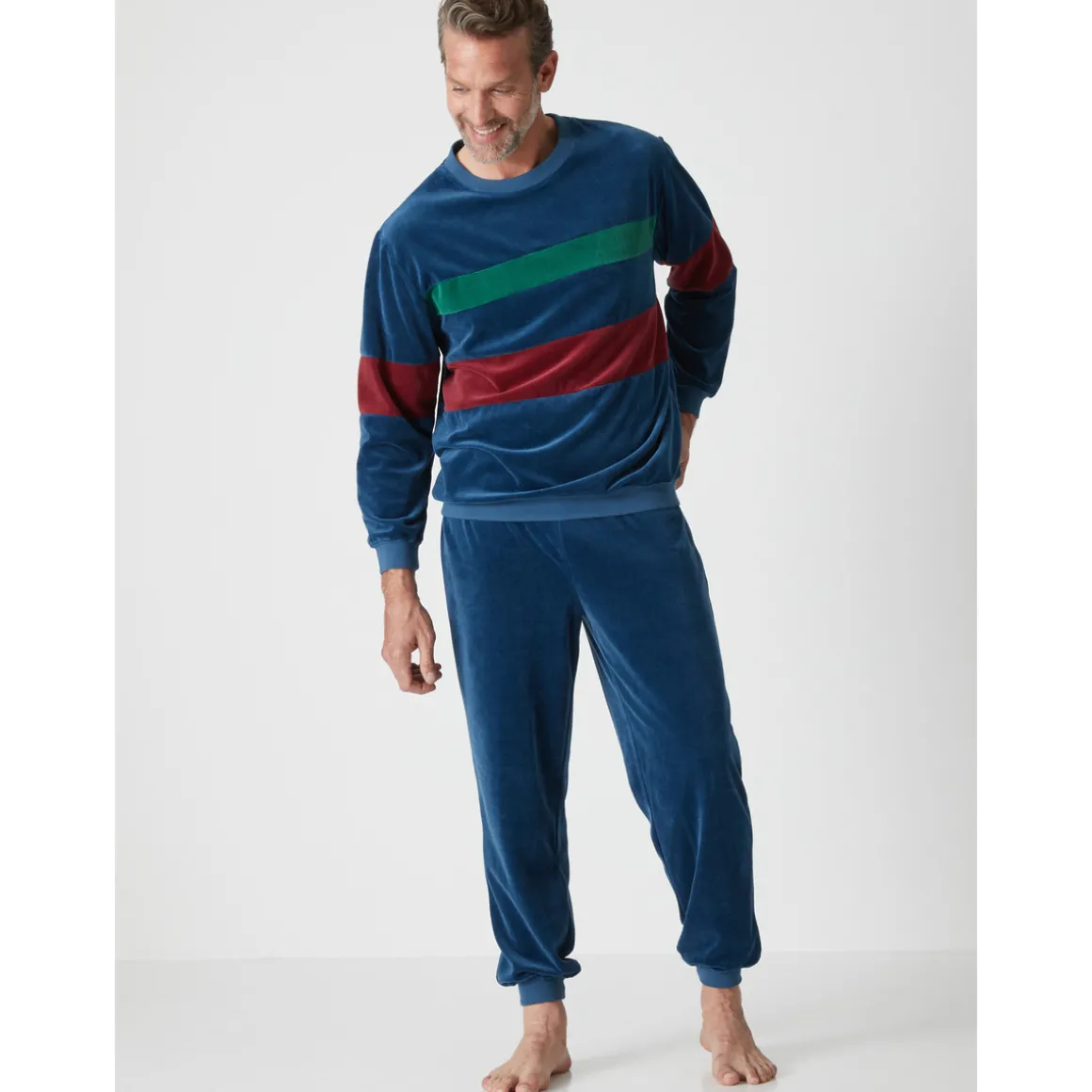 by - Pyjama forme jogging en velours