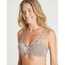 by - Soutien-gorge à armatures tulle brodé