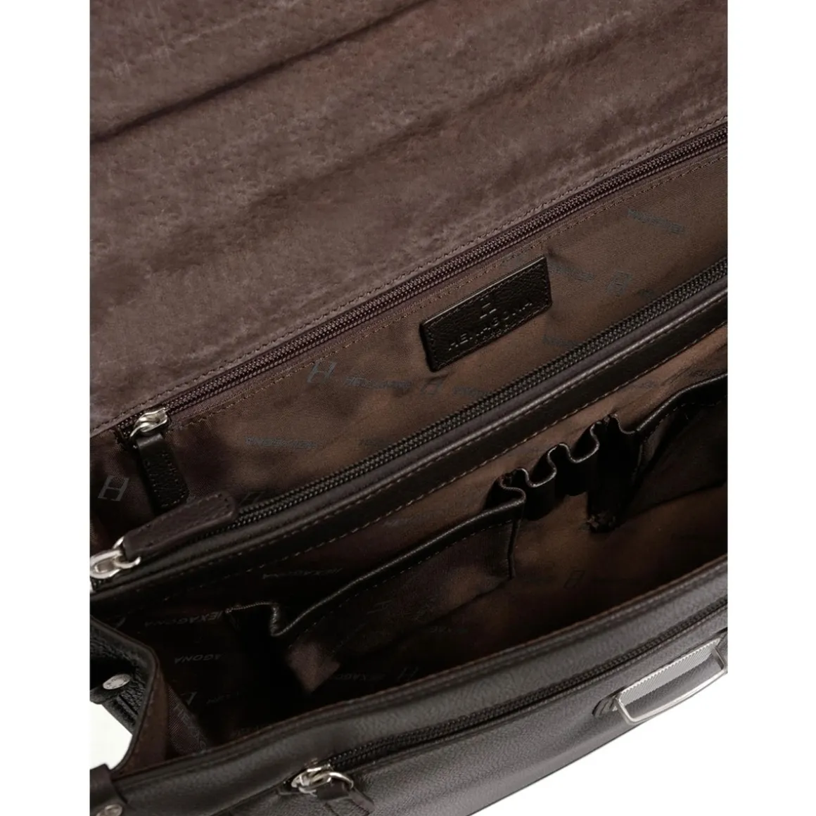 Cartable en cuir Ref 54444 Noir 38*28*14