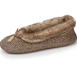 Chaussons ballerines Femme Léopard