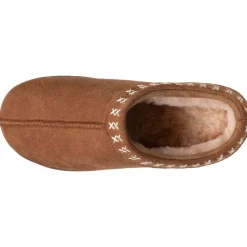 Chaussons bottillons bas cuir Femme Camel