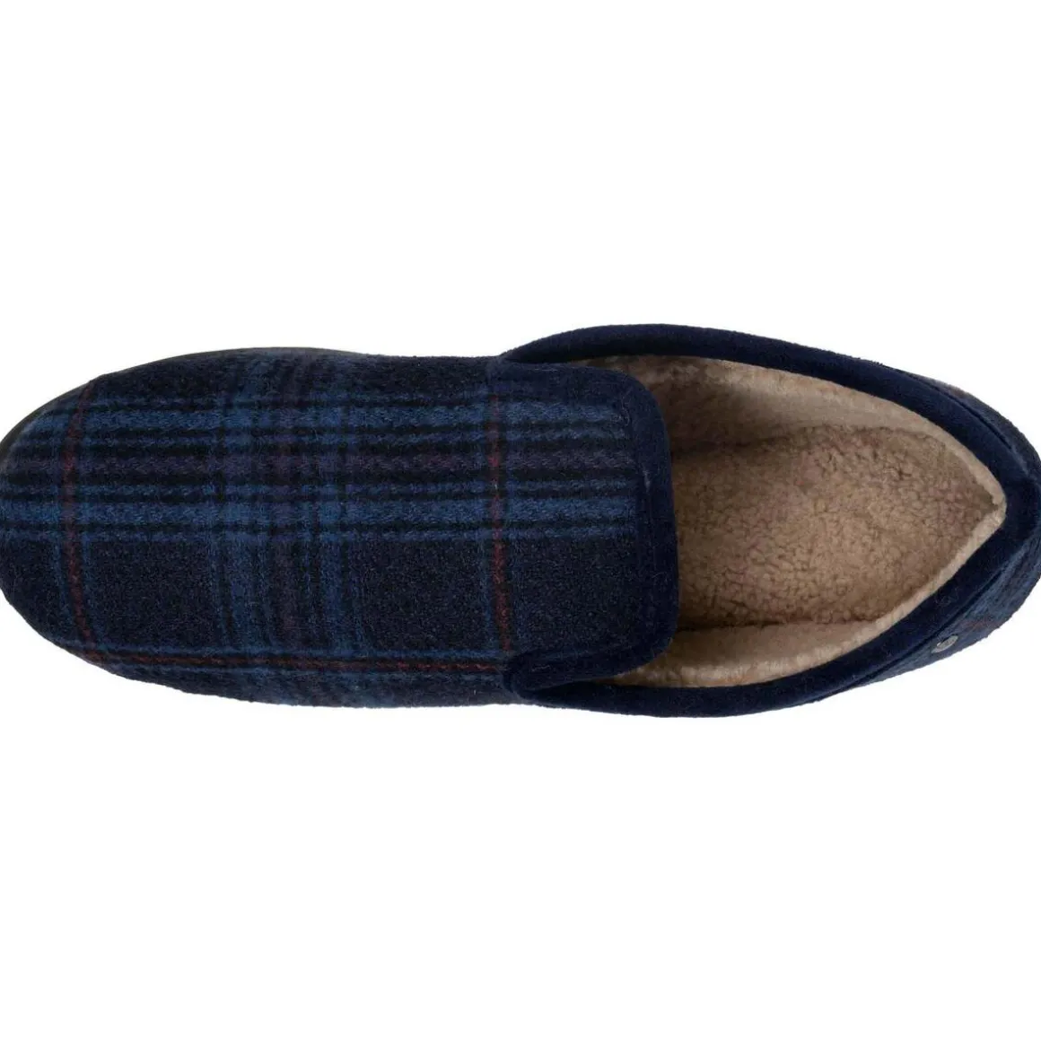 Chaussons charentaises Homme Tartan bleus