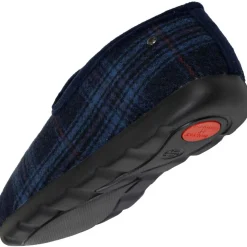 Chaussons charentaises Homme Tartan bleus