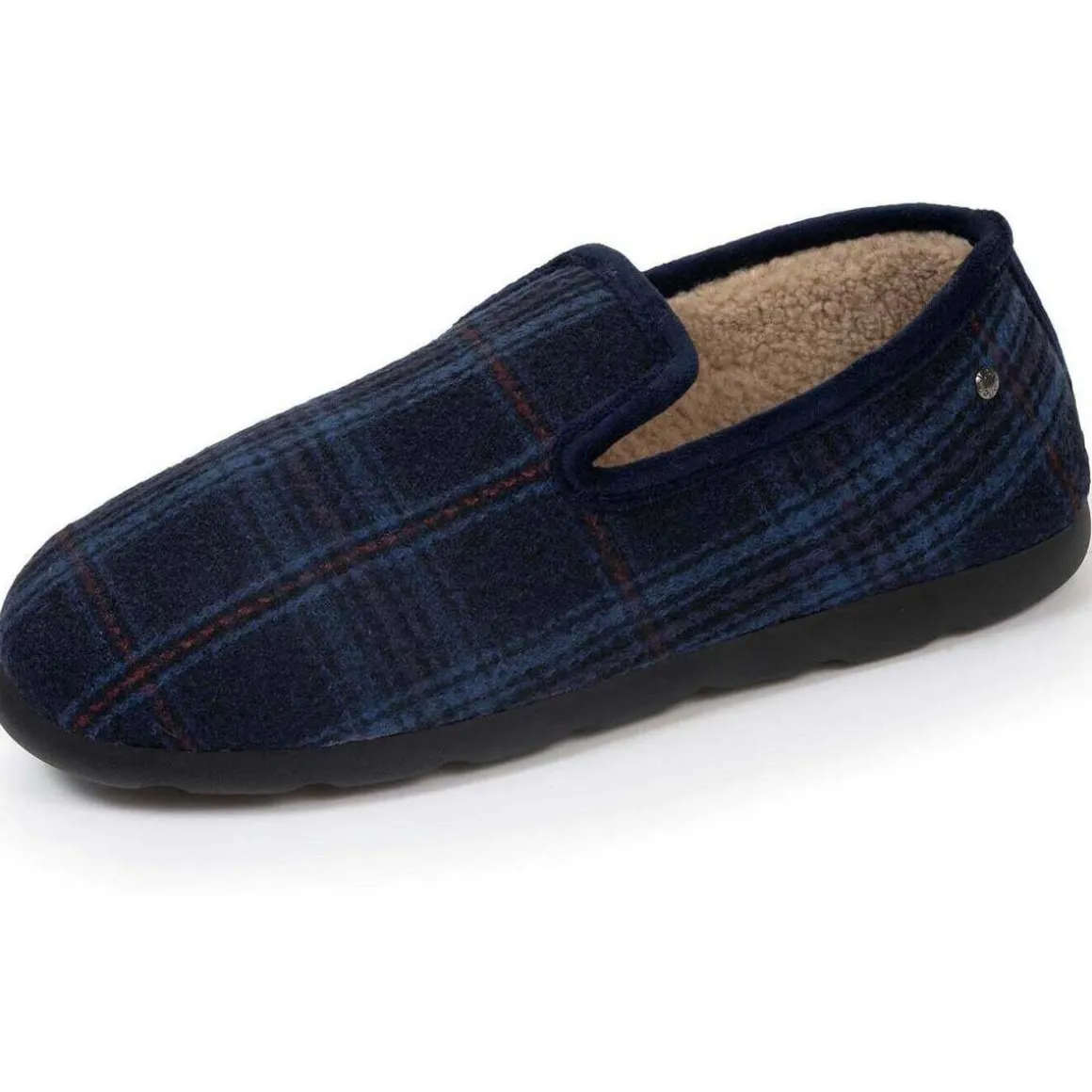 Chaussons charentaises Homme Tartan bleus
