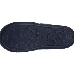 Chaussons mocassins Enfant Marine monstre jaune