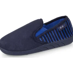 Chaussons mocassins Junior rayés Marine