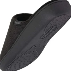 Chaussons mules Homme tartan Noir