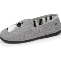 Chaussons slippers Femme Gris