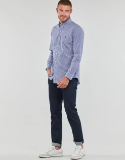 CHEMISE AJUSTEE EN POPLINE DE COTON COL BOUTONNE