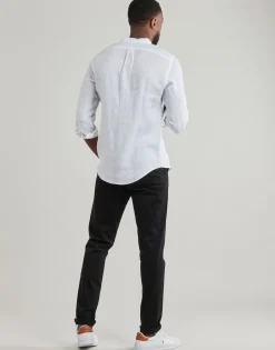 CHEMISE AJUSTEE SLIM FIT EN LIN COL MAO