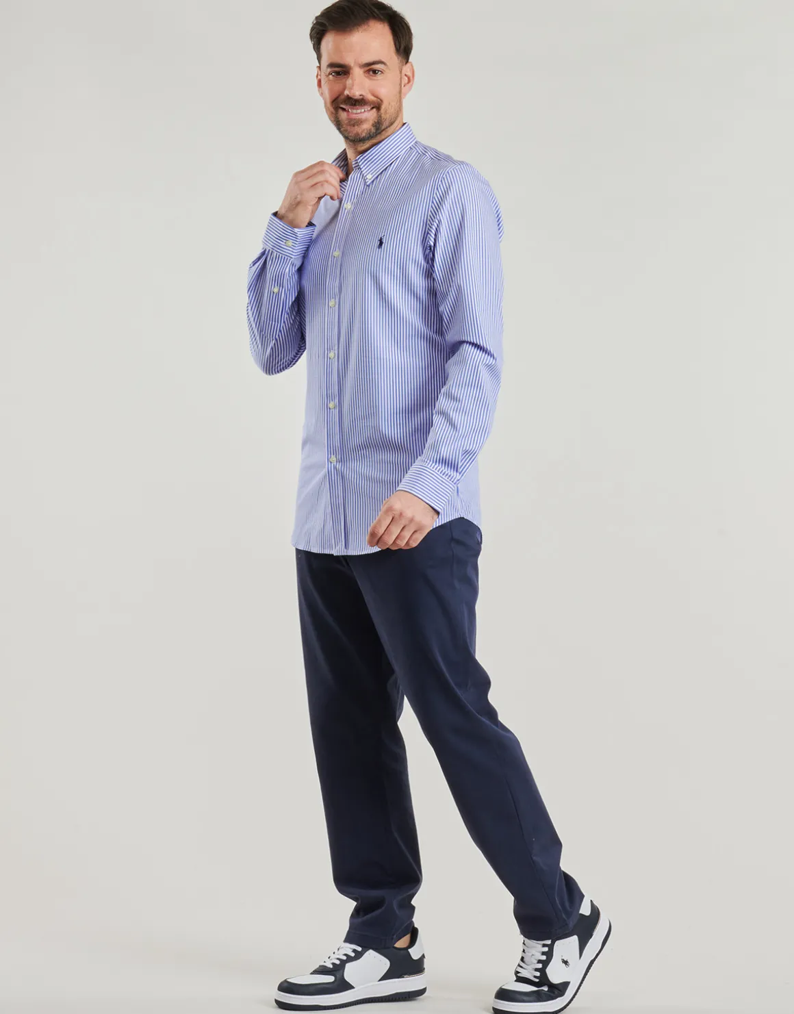 CHEMISE AJUSTEE SLIM FIT EN POPELINE RAYEE