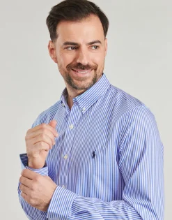 CHEMISE AJUSTEE SLIM FIT EN POPELINE RAYEE