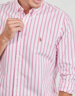 CHEMISE COUPE DROITE EN OXFORD RAYEE