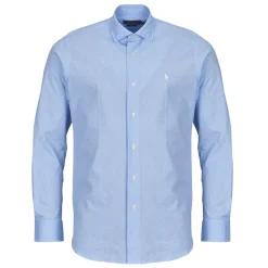 CHEMISE COUPE DROITE EN POPELINE MICRO MOTIF