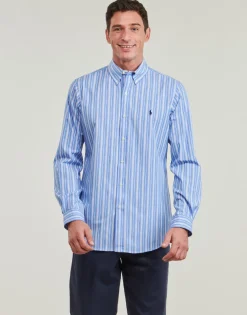 CHEMISE COUPE DROITE EN POPLINE DE COTON COL BOUTONNE