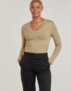 CO JERSEY STITCH LS V-NK SWEATER