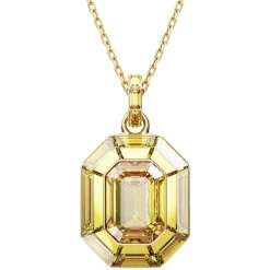 Collier Lucent doré octogone jaune