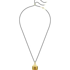 Collier Lucent doré octogone jaune