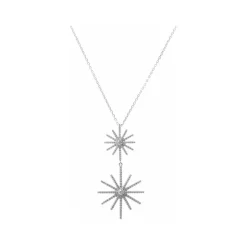 Collier Argent Deux étoiles