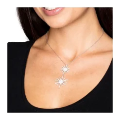 Collier Argent Deux étoiles