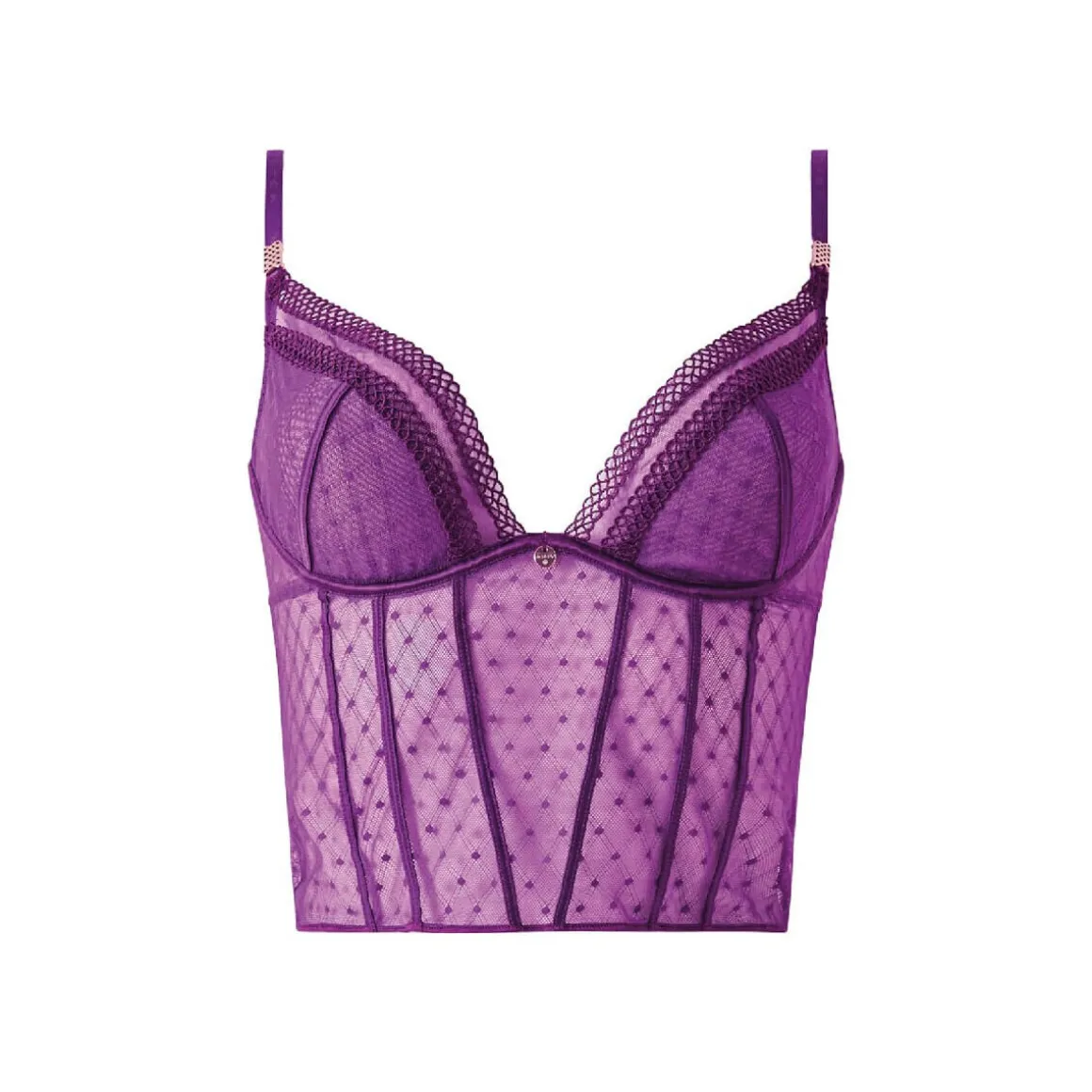Corset armatures violet Cléo
