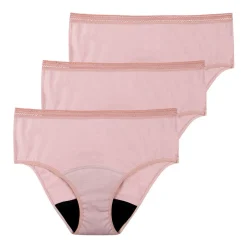 Culottes menstruelles taille haute, lot de 3