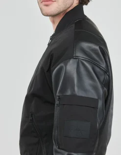 FAUX LEATHER BOMBER JACKET