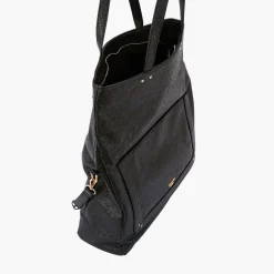 Grand sac shopper noir Pasqua